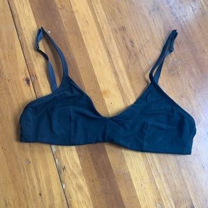 Everlane adjustable cotton black bralette size M